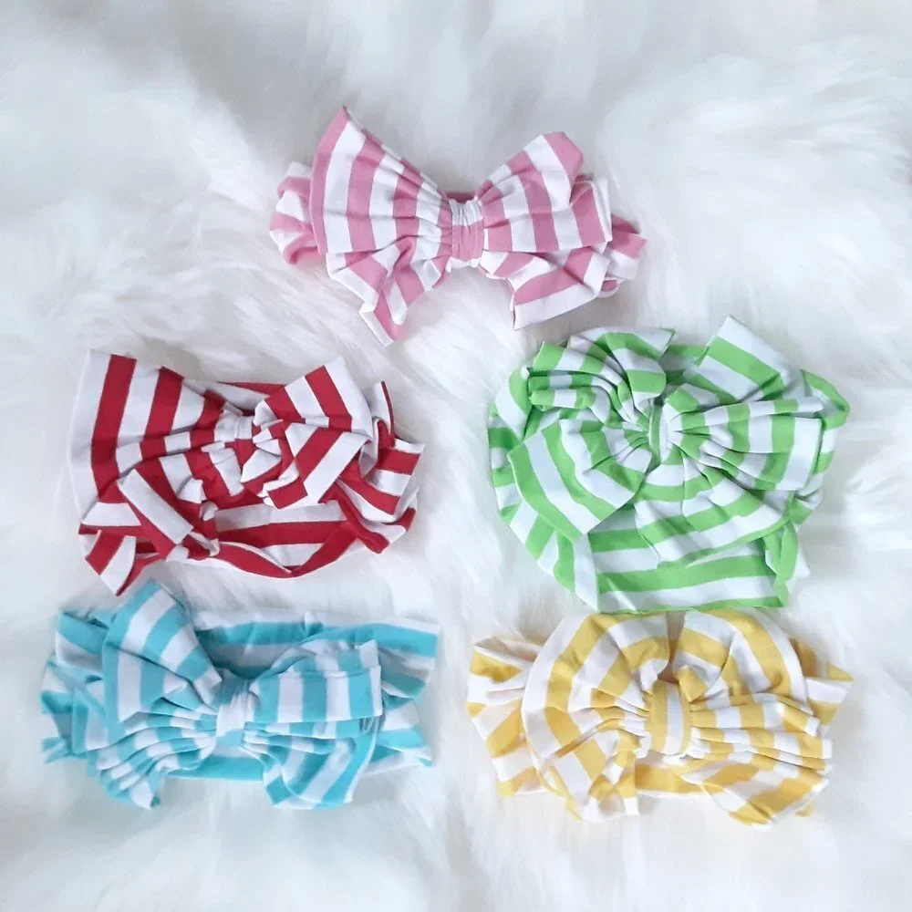 Baby Girls Summer Striped Headbands Brand New Toddler Girls 5 Pack